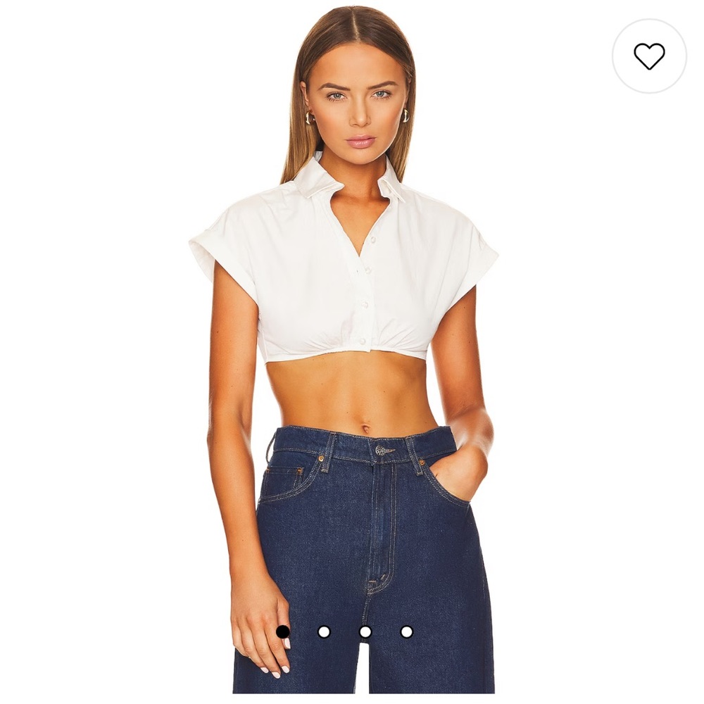 L’Academie Bryn Crop Top Bright White